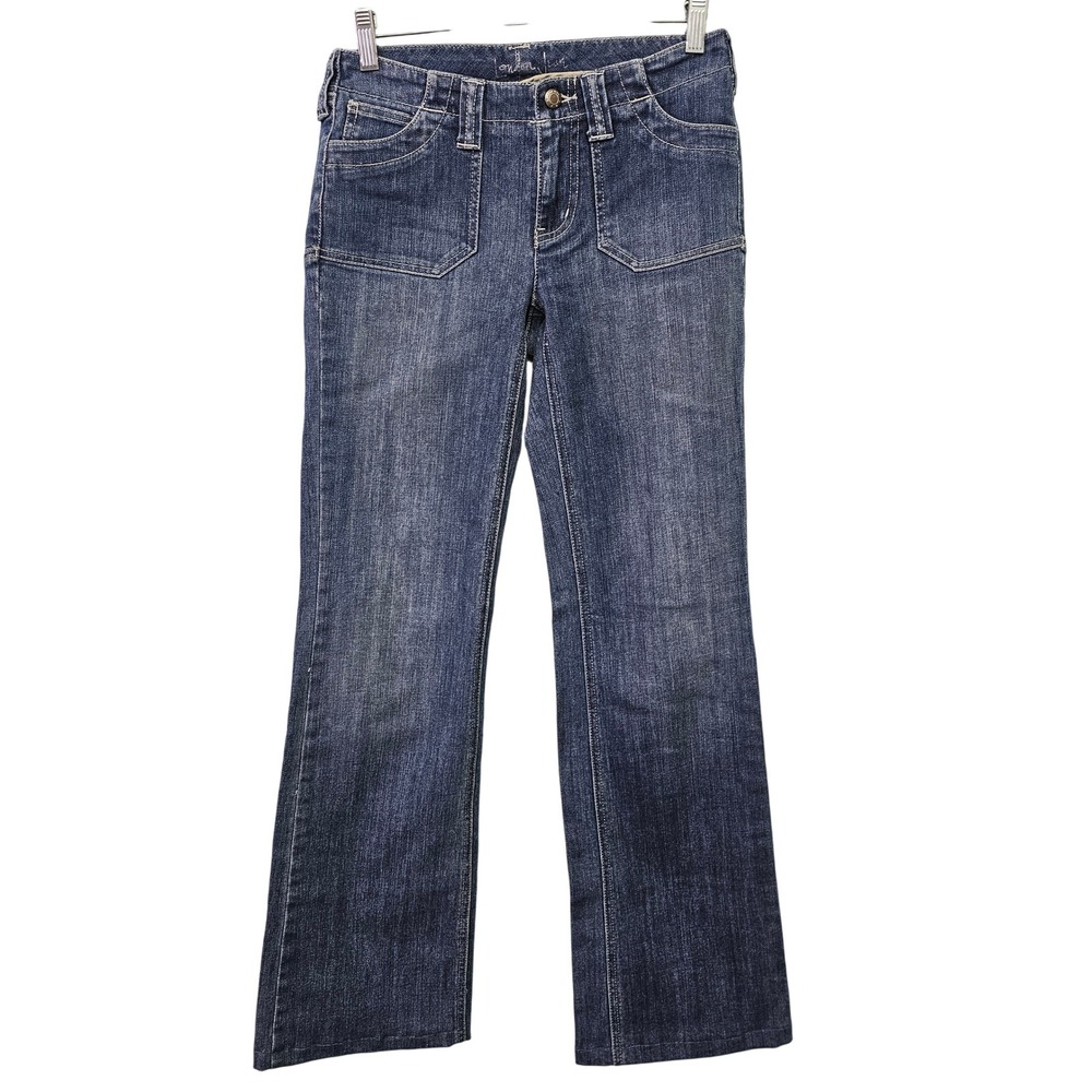 London Jean Victorias Secret Womens 0 Dark Wash Bootcut Patch Pocket Jeans 26x31